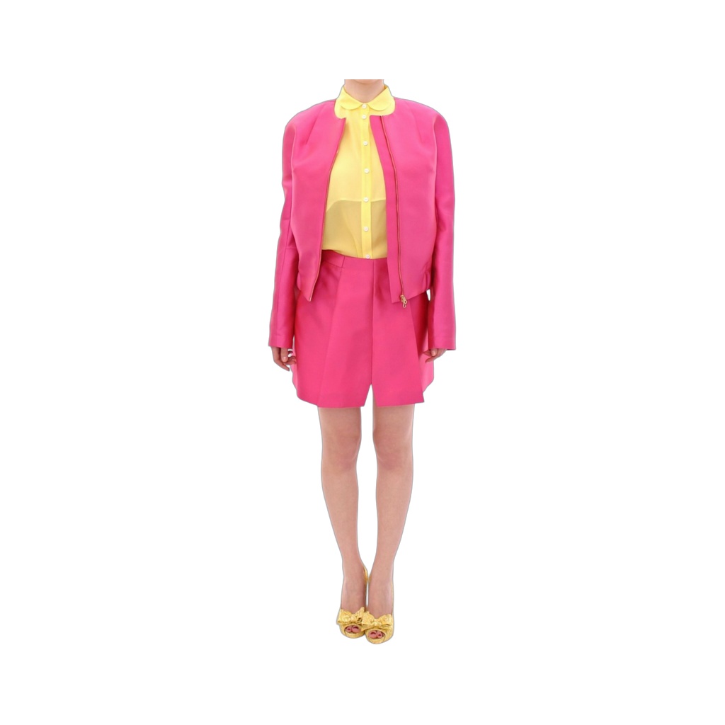 Pink silk blend jacket