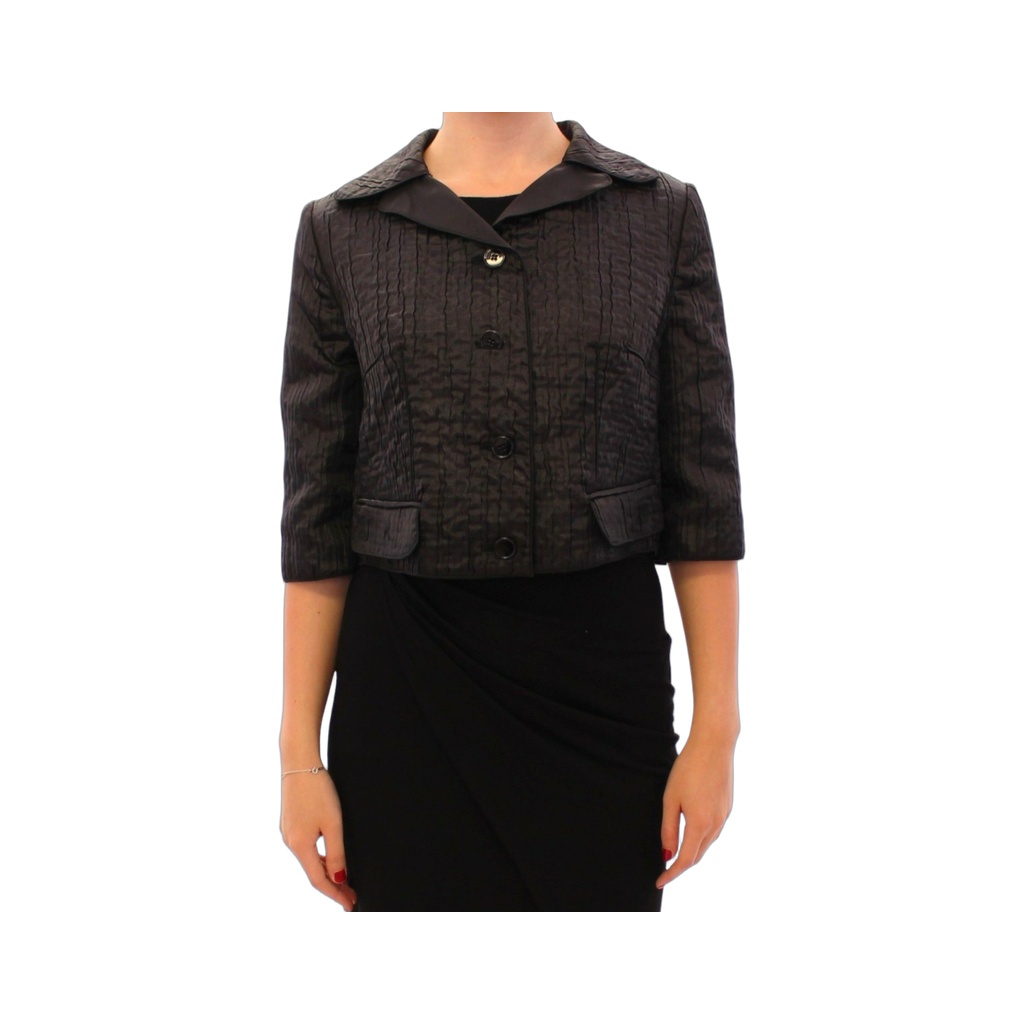 Black Short Bolero Shrug Jacket Coat