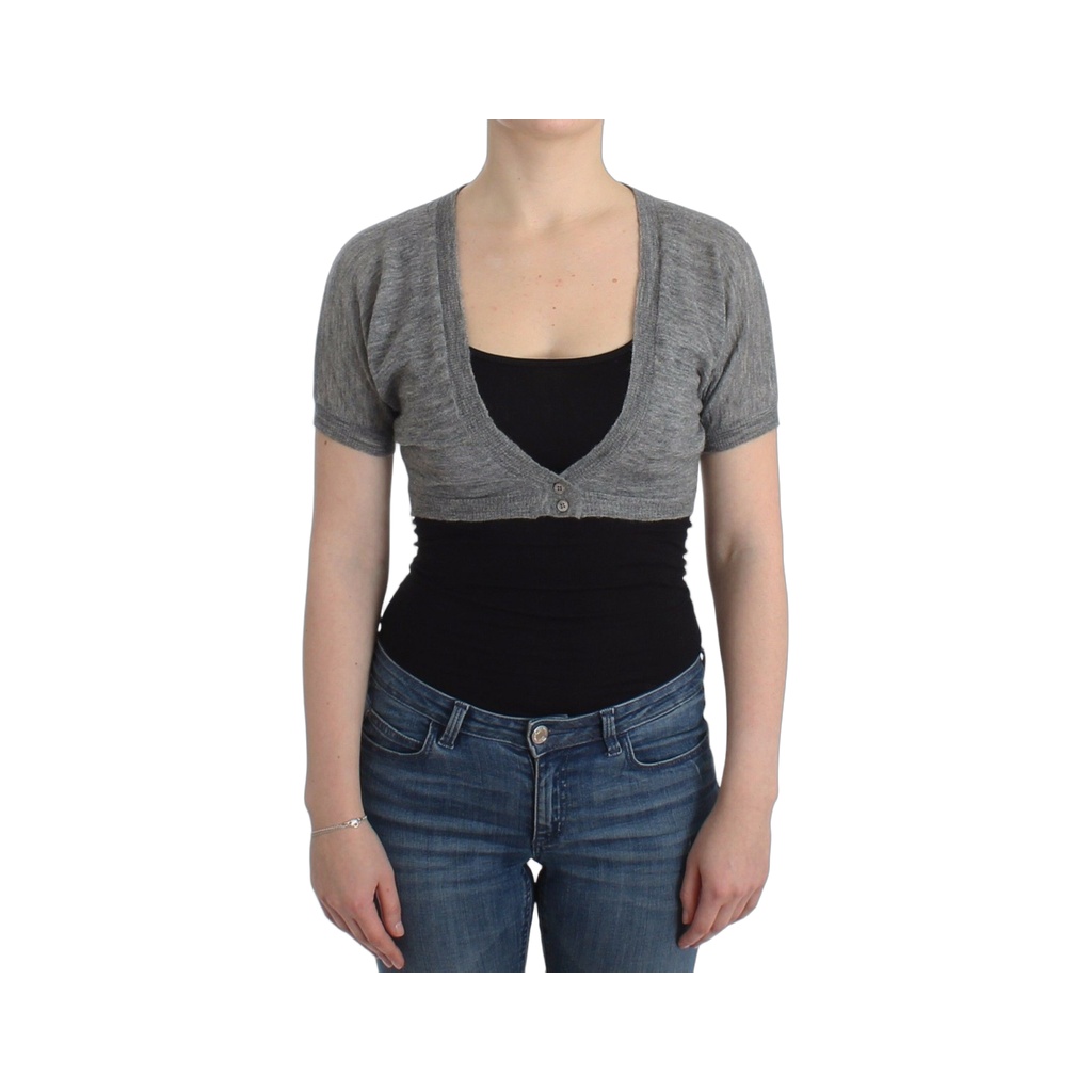 Lingerie Knit Gray Bolero Sweater Cardigan