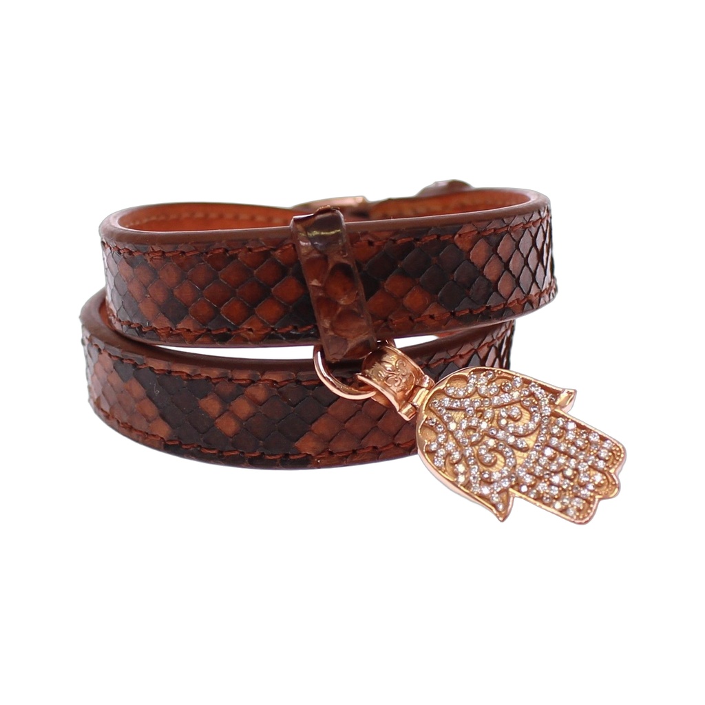 CZ Hamsa Eye 18K Gold 925 Silver Bracelet