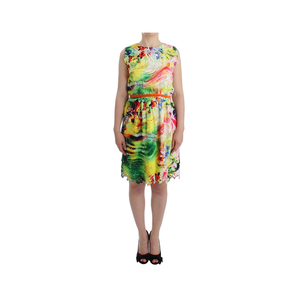 Multicolor Organza Sheath Dress