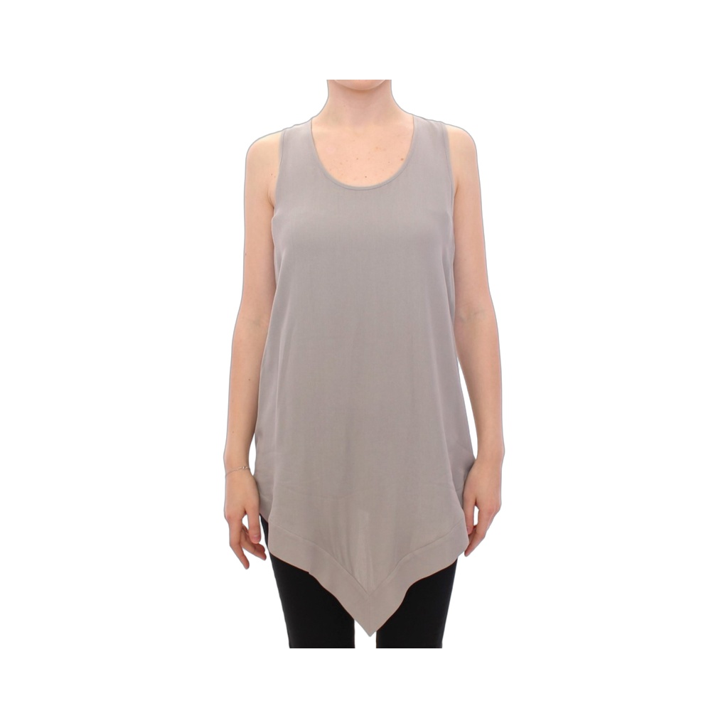 Elegant Gray Viscose Top – Timeless Style