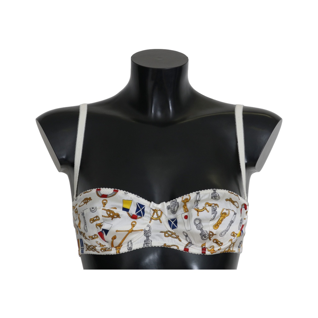 White Balconcino Sailor Print Underwear