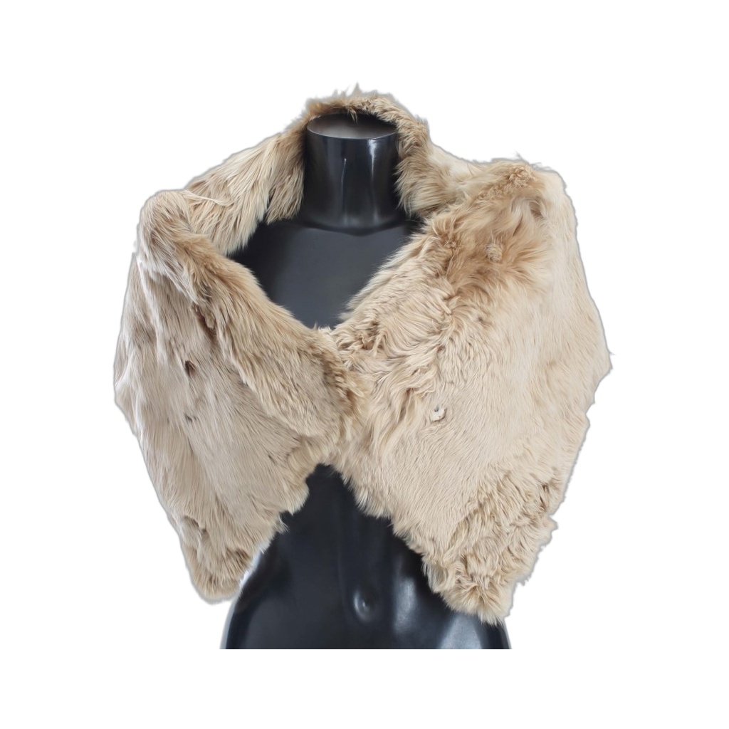 Beige Alpaca Collar Scarf