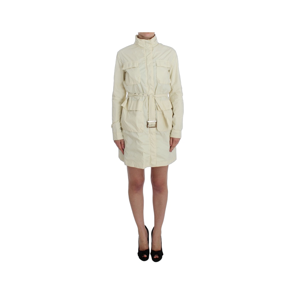 Beige Weather Proof Trench Jacket Coat