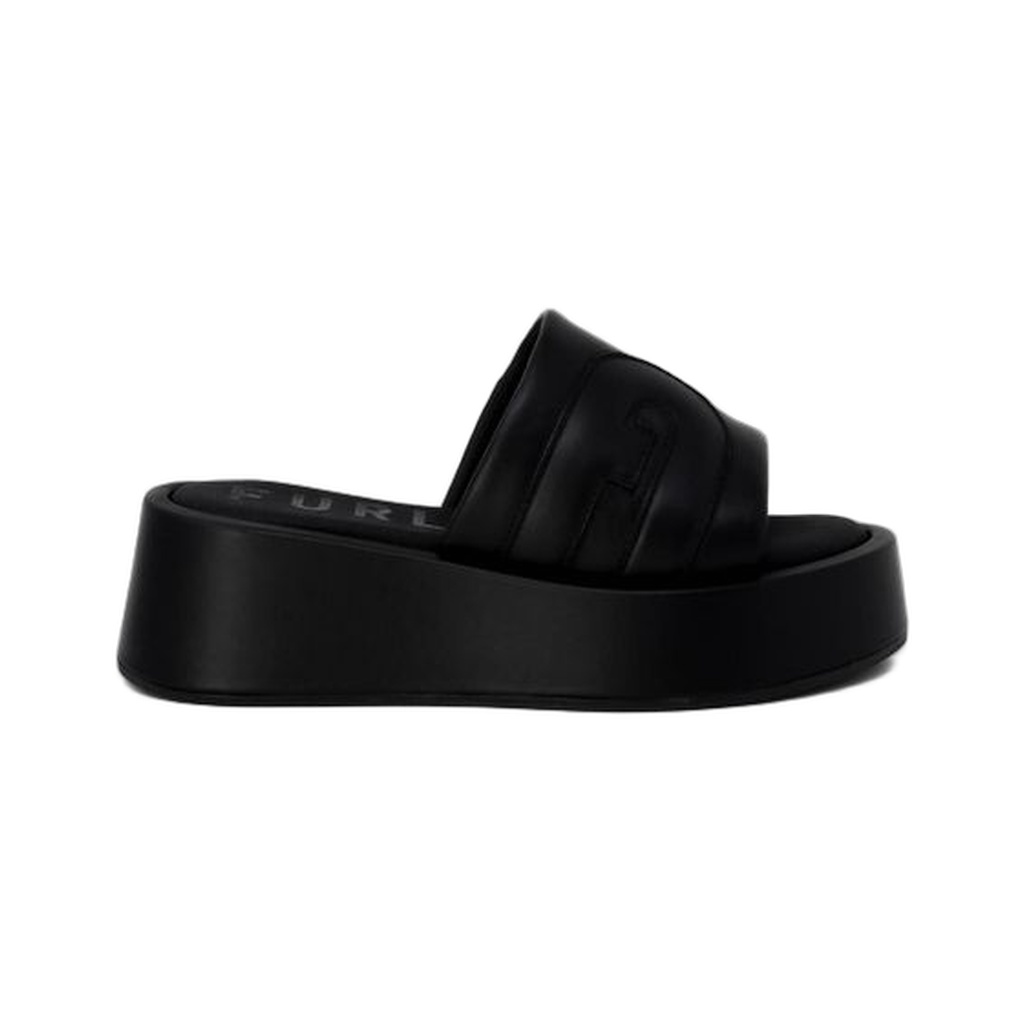 Black Leather Slippers