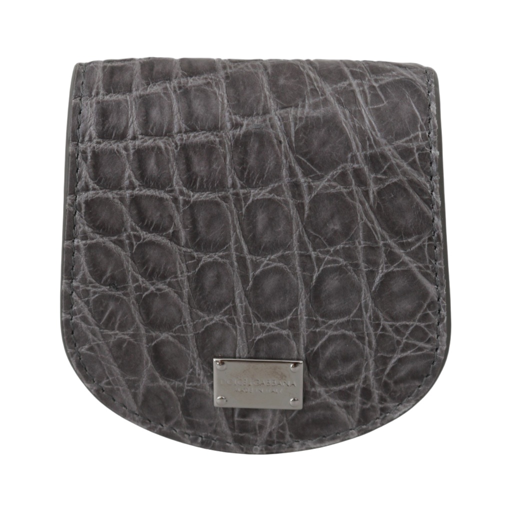 Gray Exotic Skin Condom Case Holder Pocket Wallet