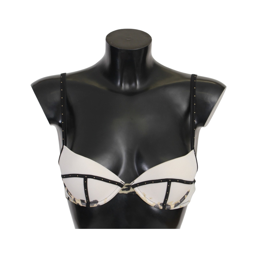 White Polyester Spandex Push Up Bra Underwear