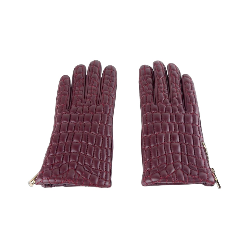 Red Lambskin Women Glove