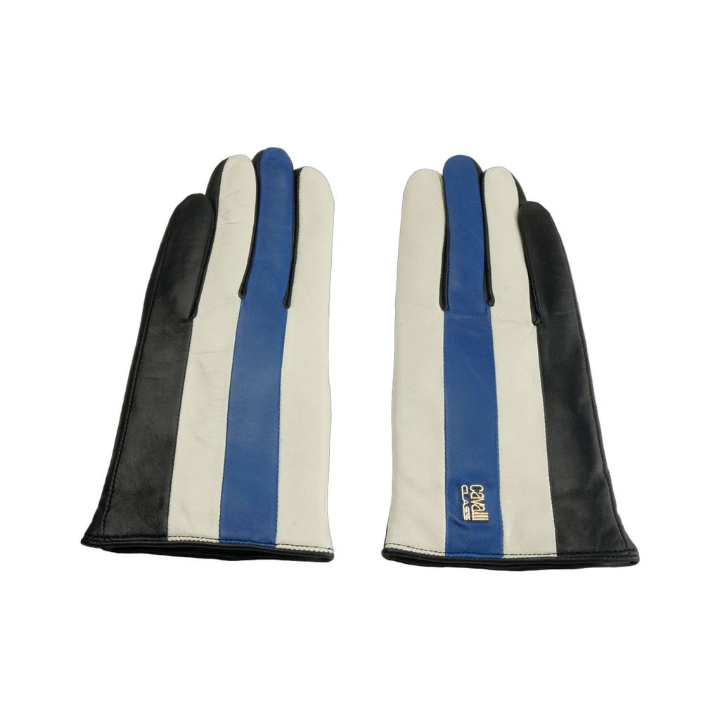 Blue Lambskin Women Glove