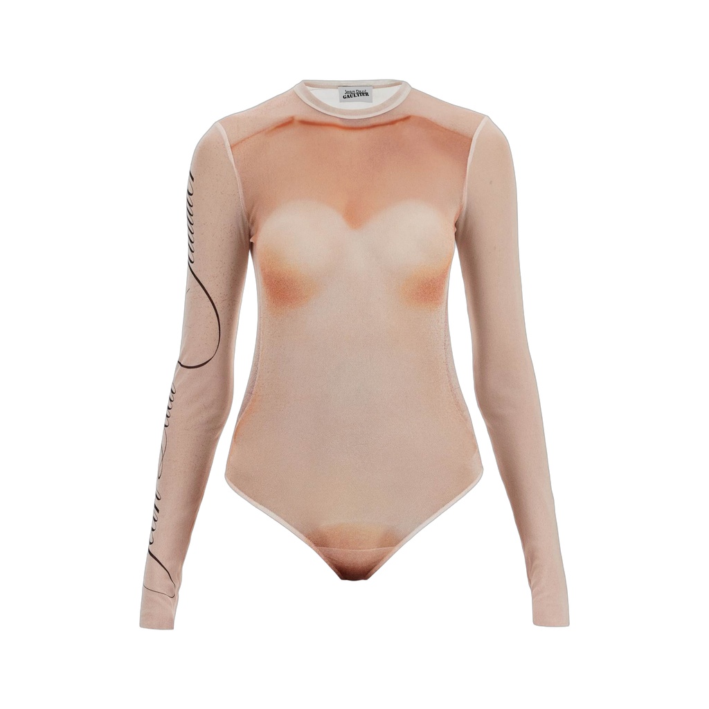 printed mesh body suit for