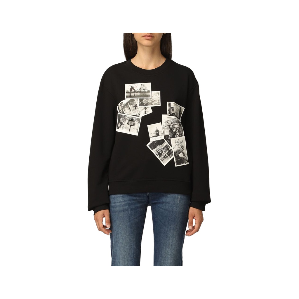 Black Cotton Women Sweater