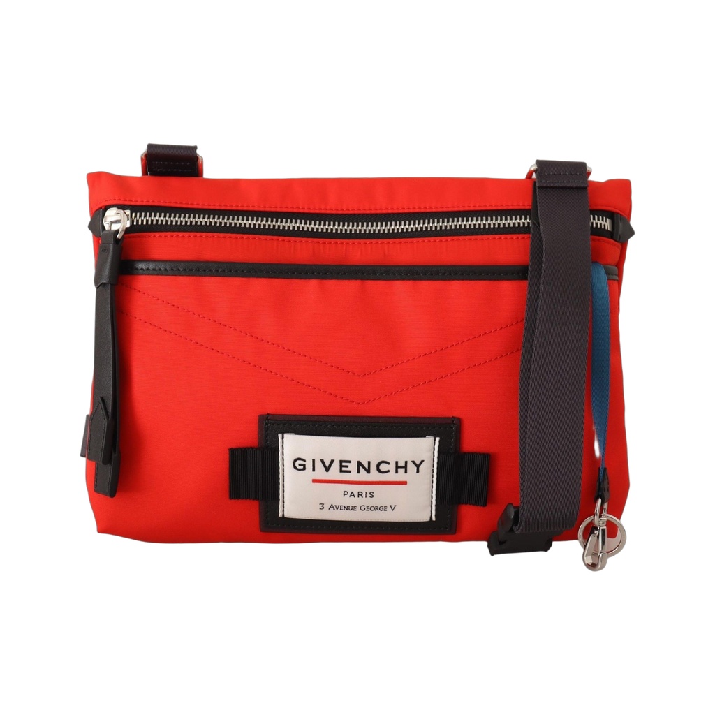 Chic Red and Black Downtown Crossbody Bag