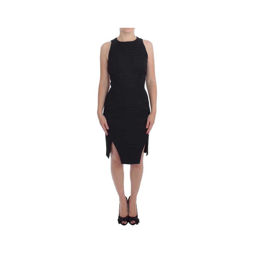 Black Sheath Party Evening Knee Length Dress