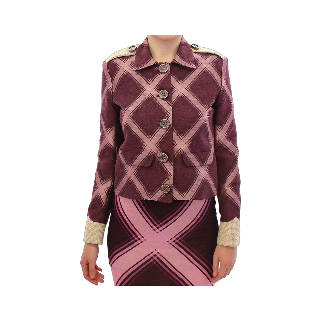 Elegant Multicolor Check Print Jacket
