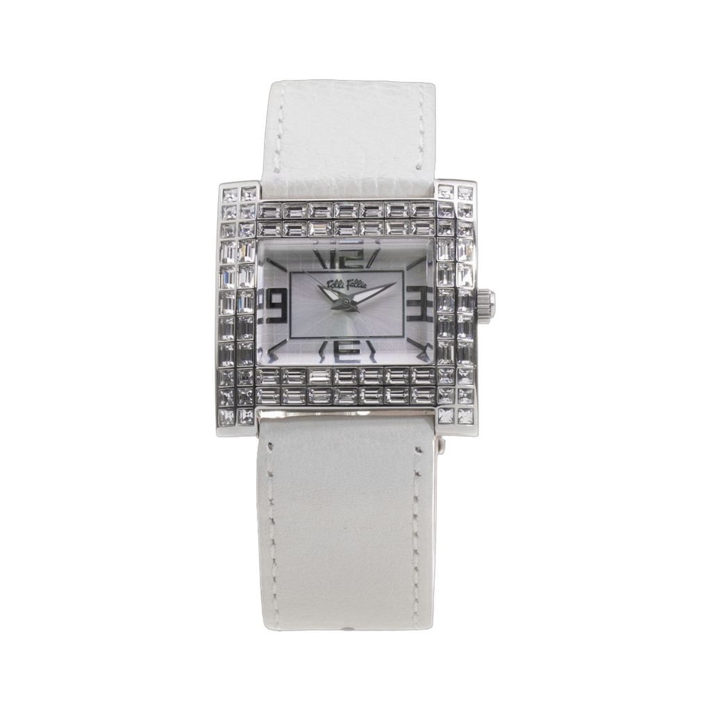 Gray Leather Dress Watch