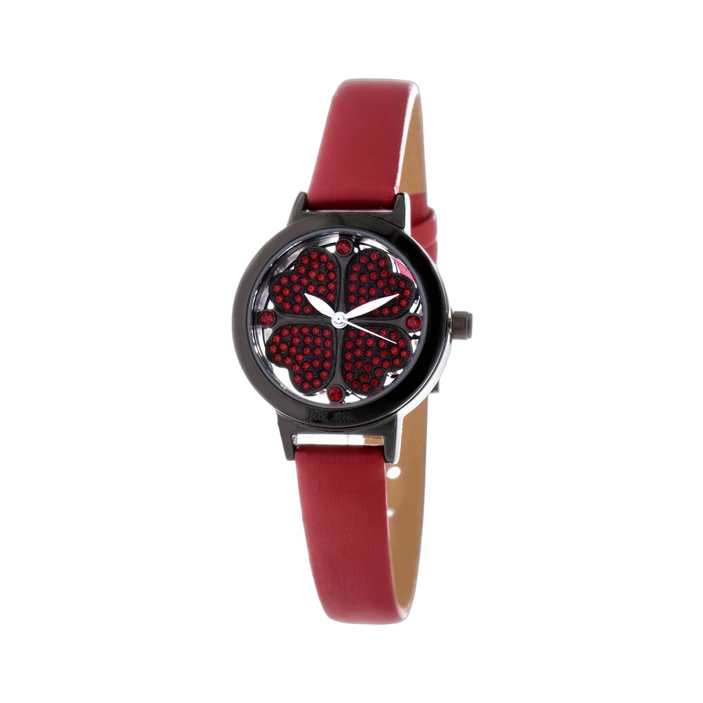 Red Leather Dress Watch