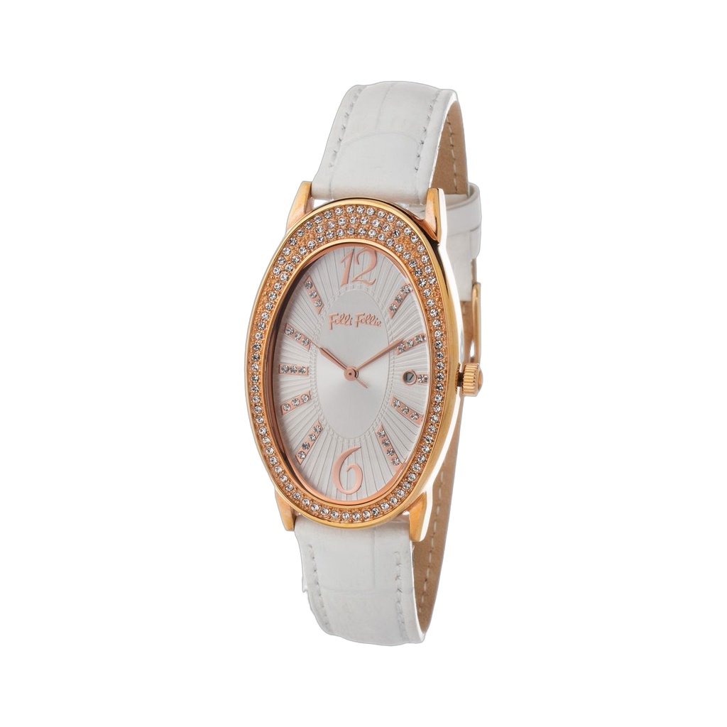 White Leather Dress Watch