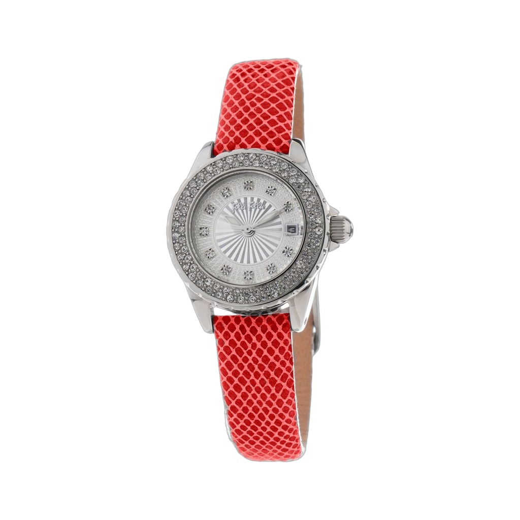 Red Leather Dress Watch