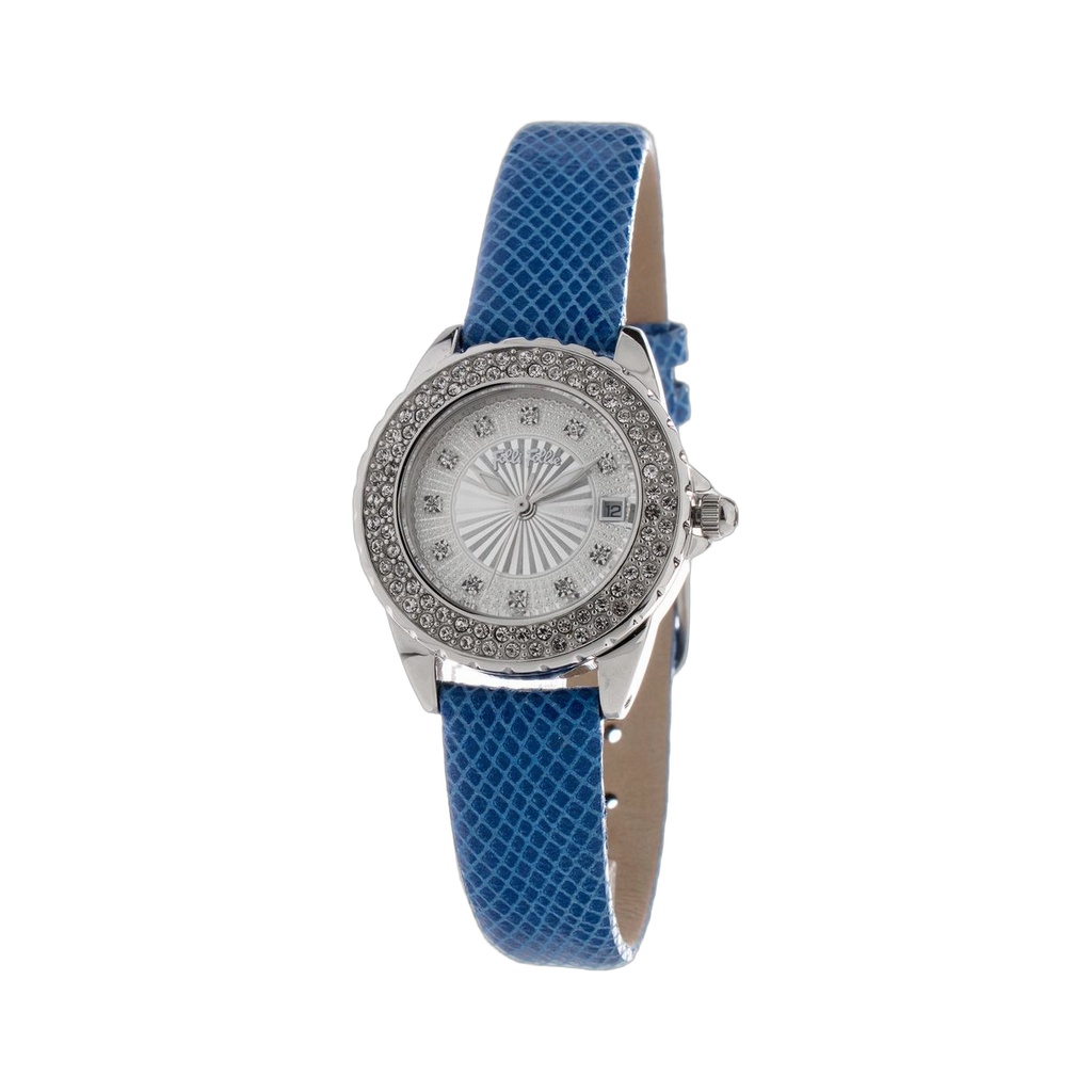 Blue Leather Bracelet Watch