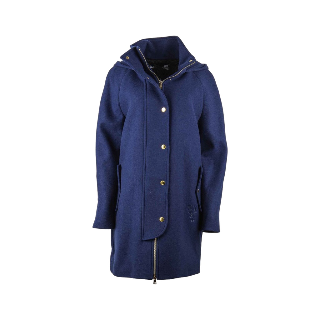 Blue Wool Women Coat