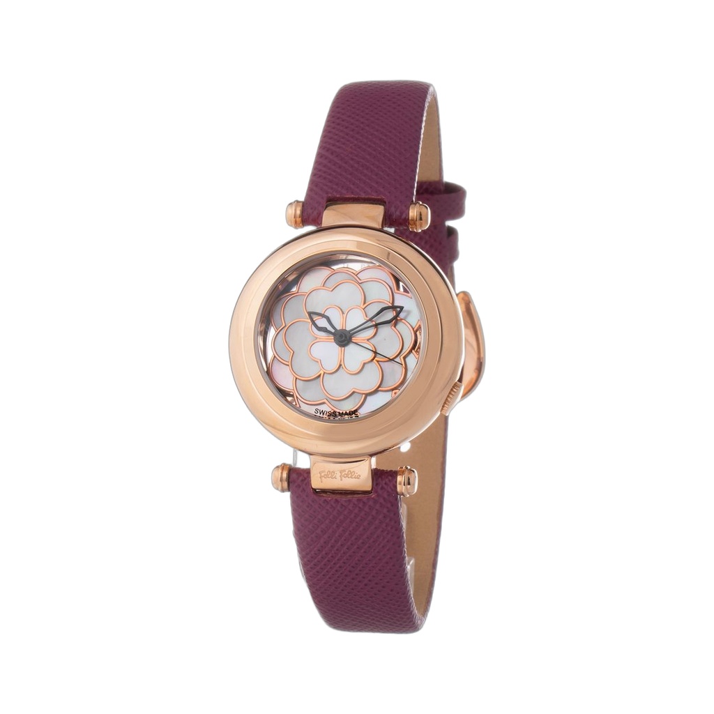 Purple Leather Dress Watch