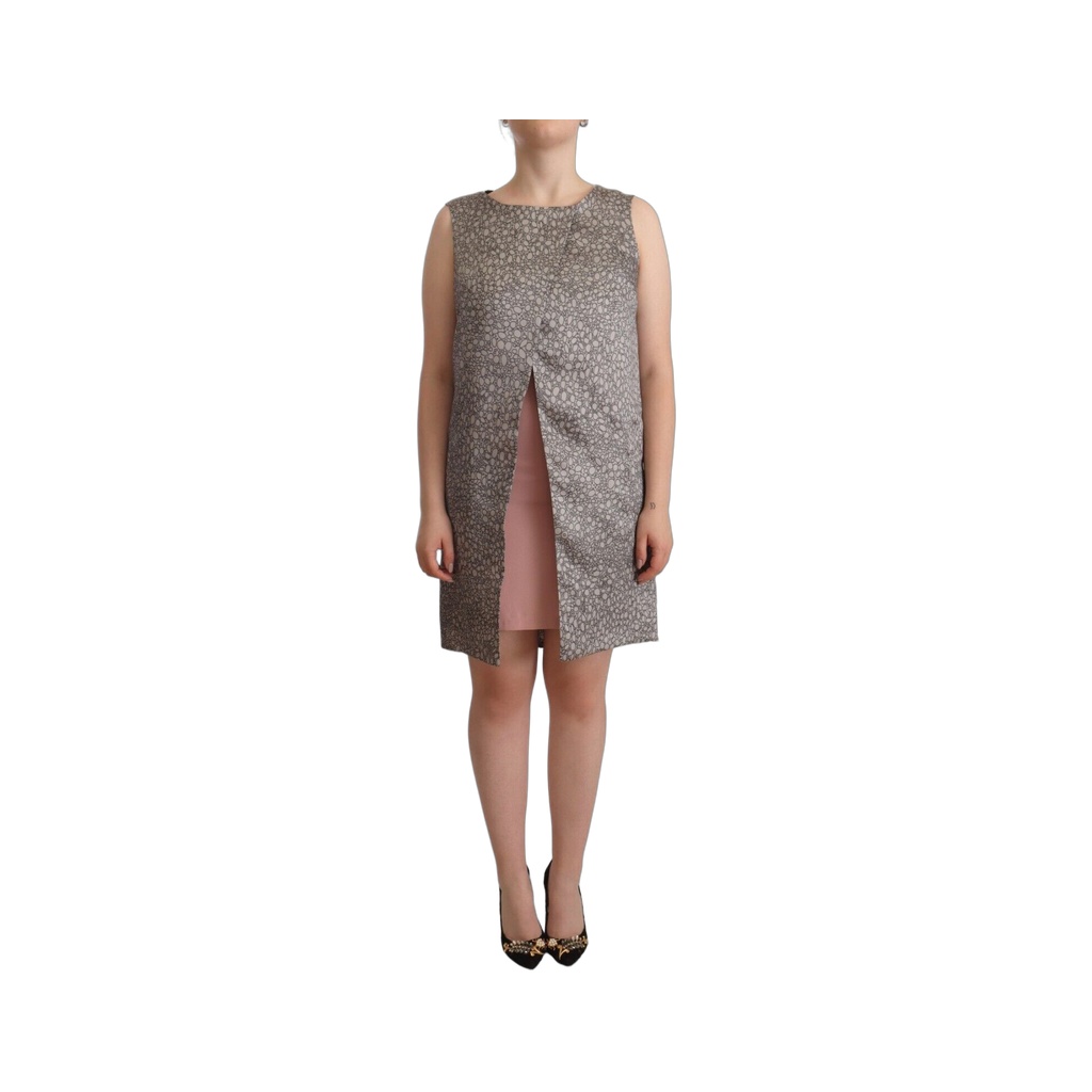 Elegant Silk Shift Dress in Sophisticated Gray
