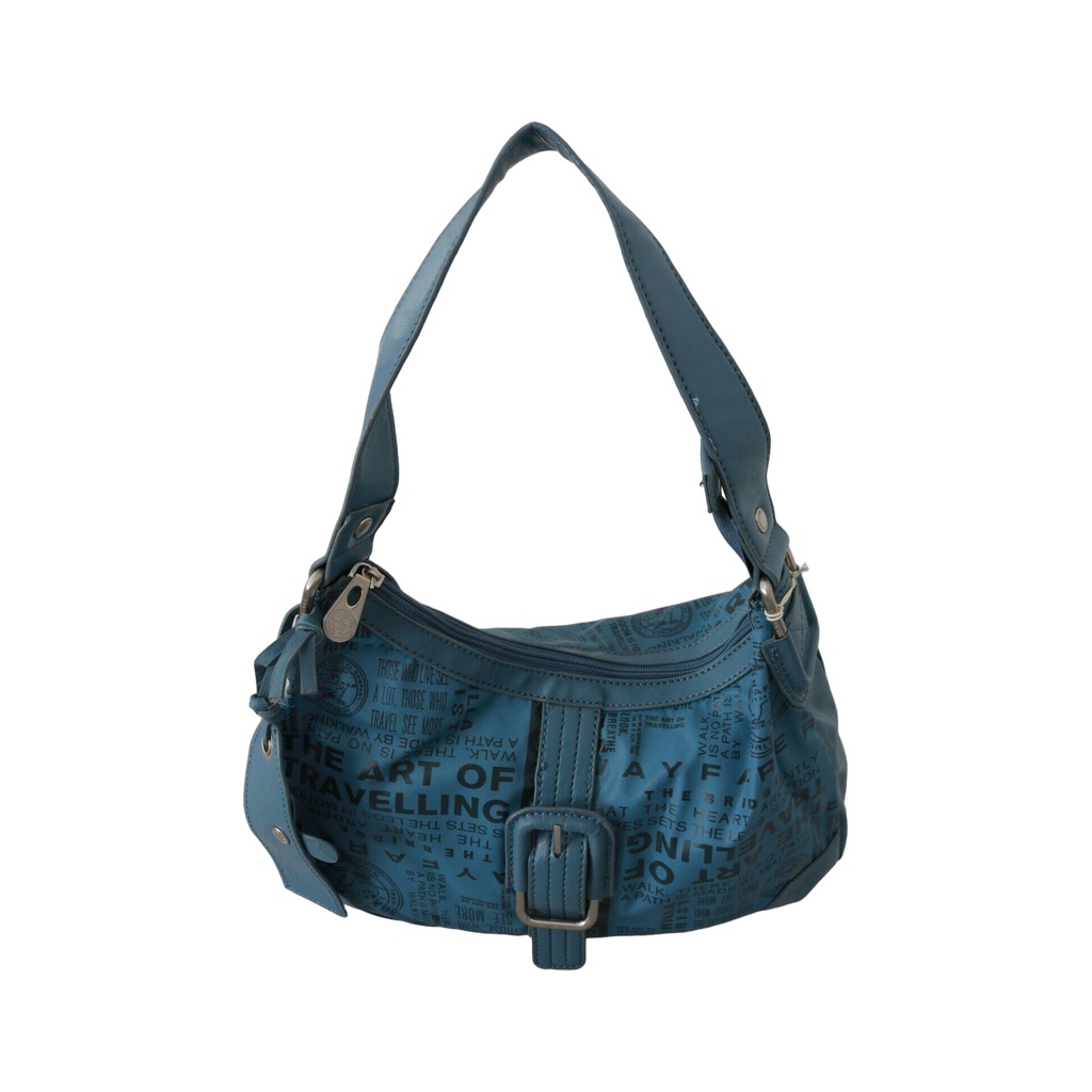 Shoulder Handbag Printed Purse Women Blue