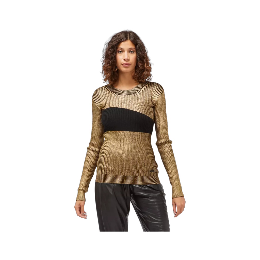 Gold Wool Women Sweater