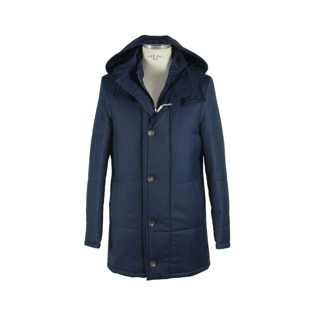 Elegant Italian Wool-Cashmere Men's Jacket