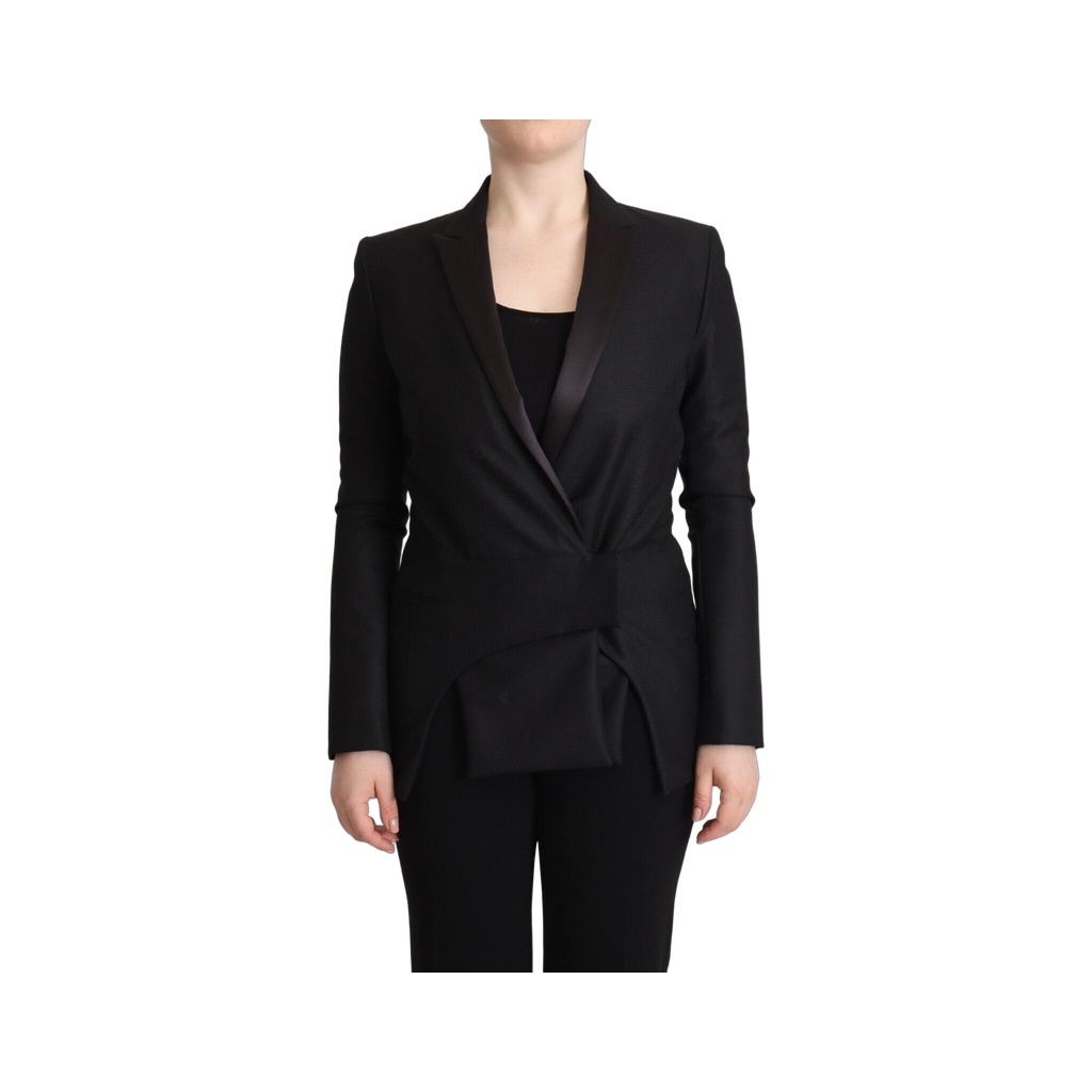 Elegant Black Double-Breasted Blazer
