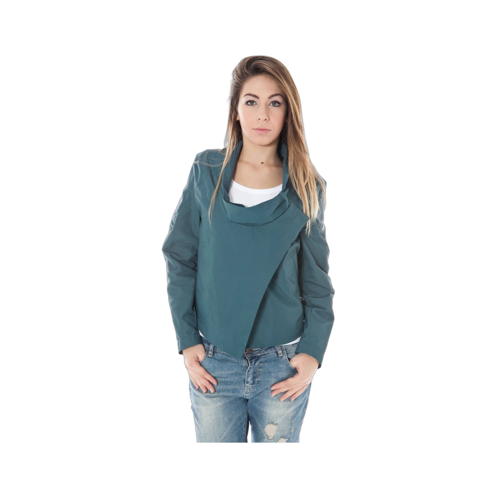 Green Polyamide Women Jacket