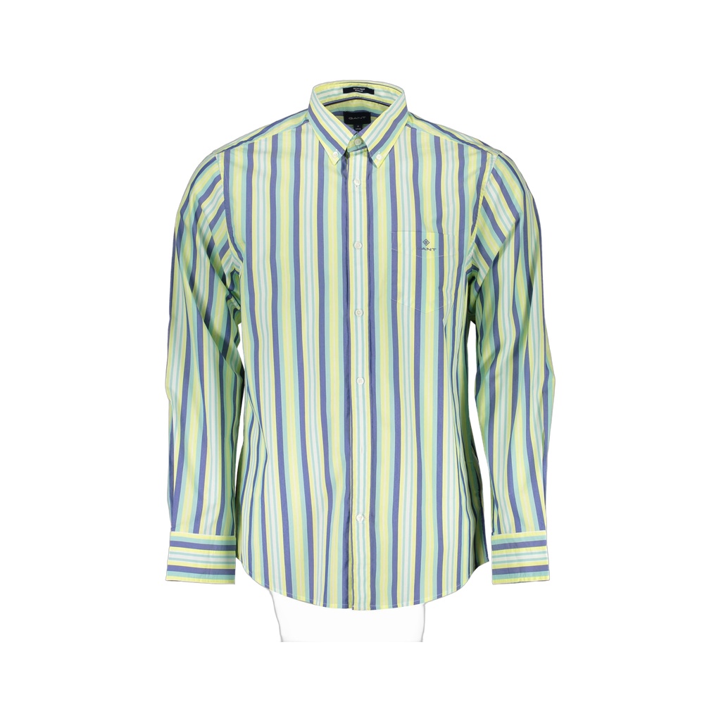 Yellow Cotton Men Shirt