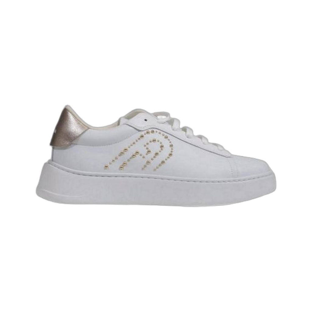 White Polyethylene Low Top Sneakers