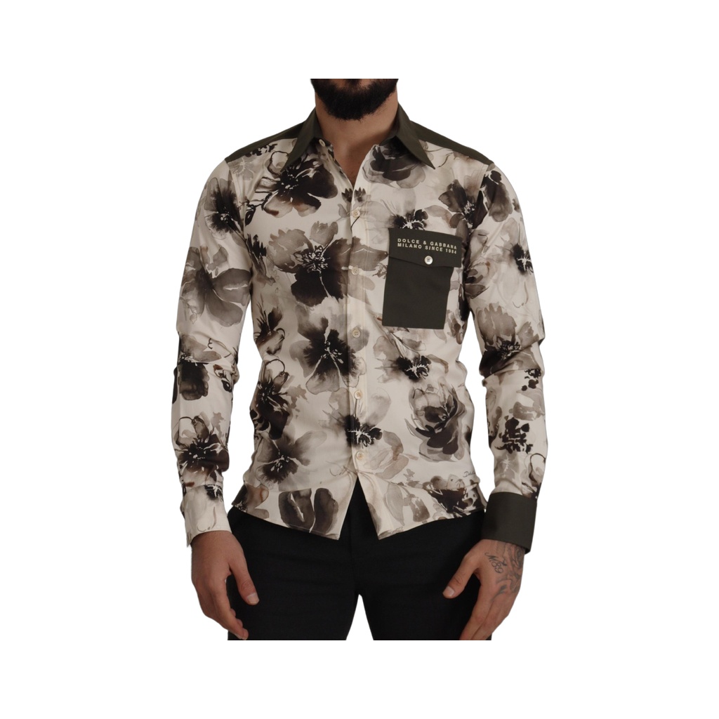 Floral Print Casual Cotton Shirt