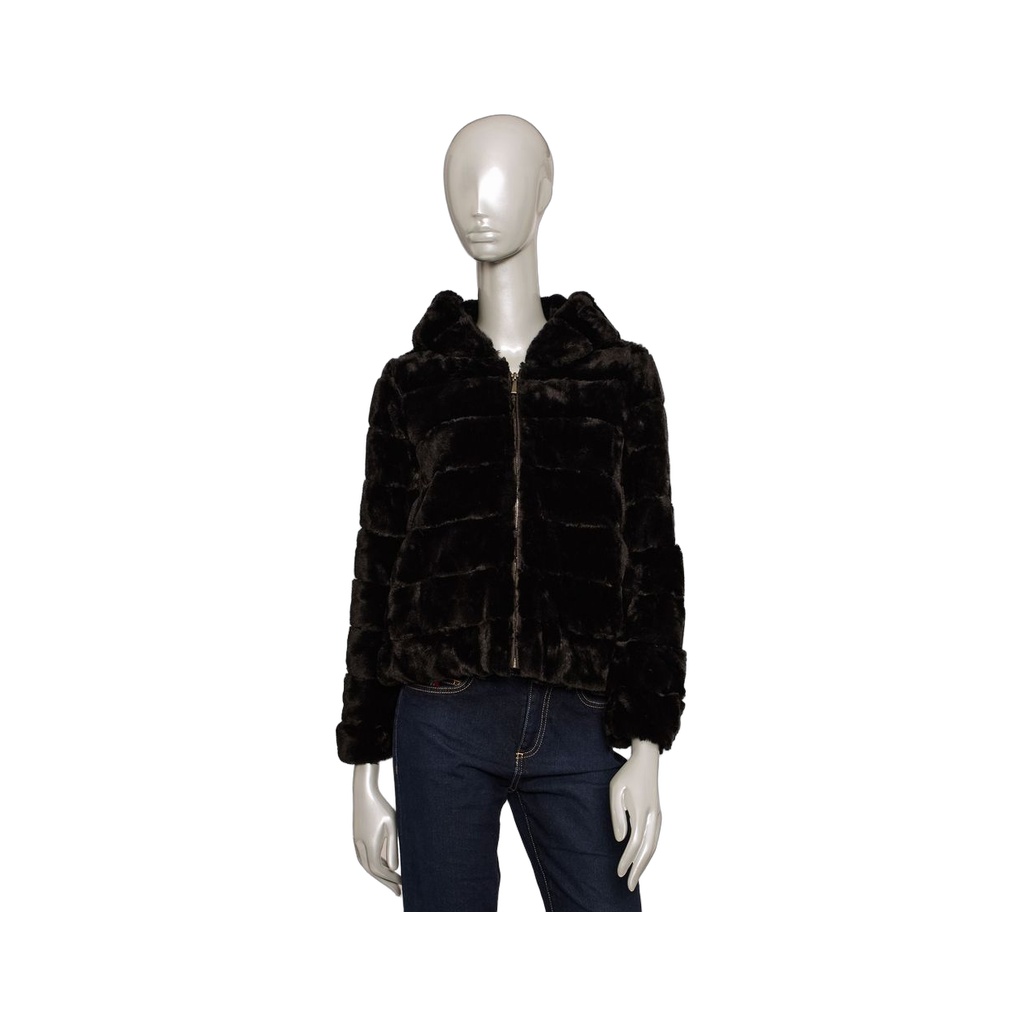 Black Polyester Women Jacket