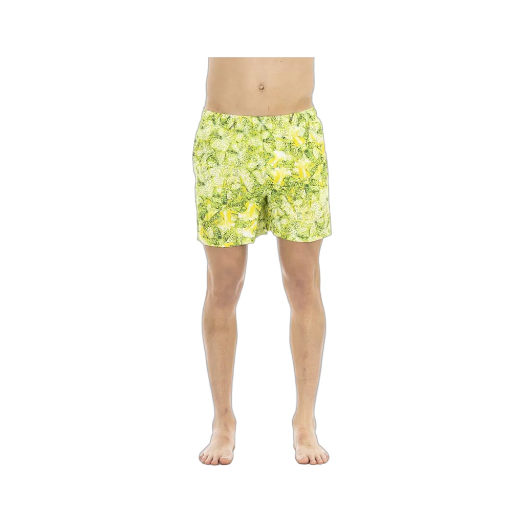 Green Polyester Men Swim Short