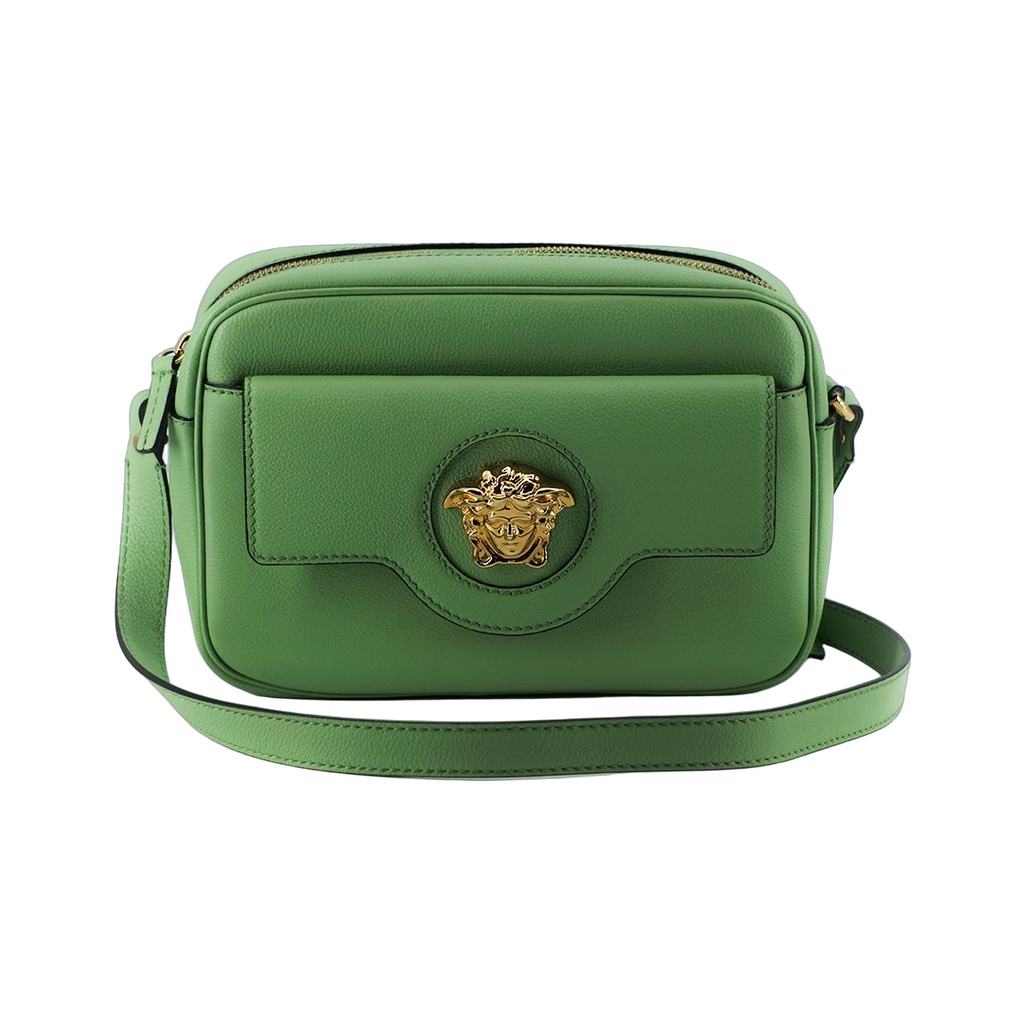 Elegant Mint Green Leather Camera Case Bag