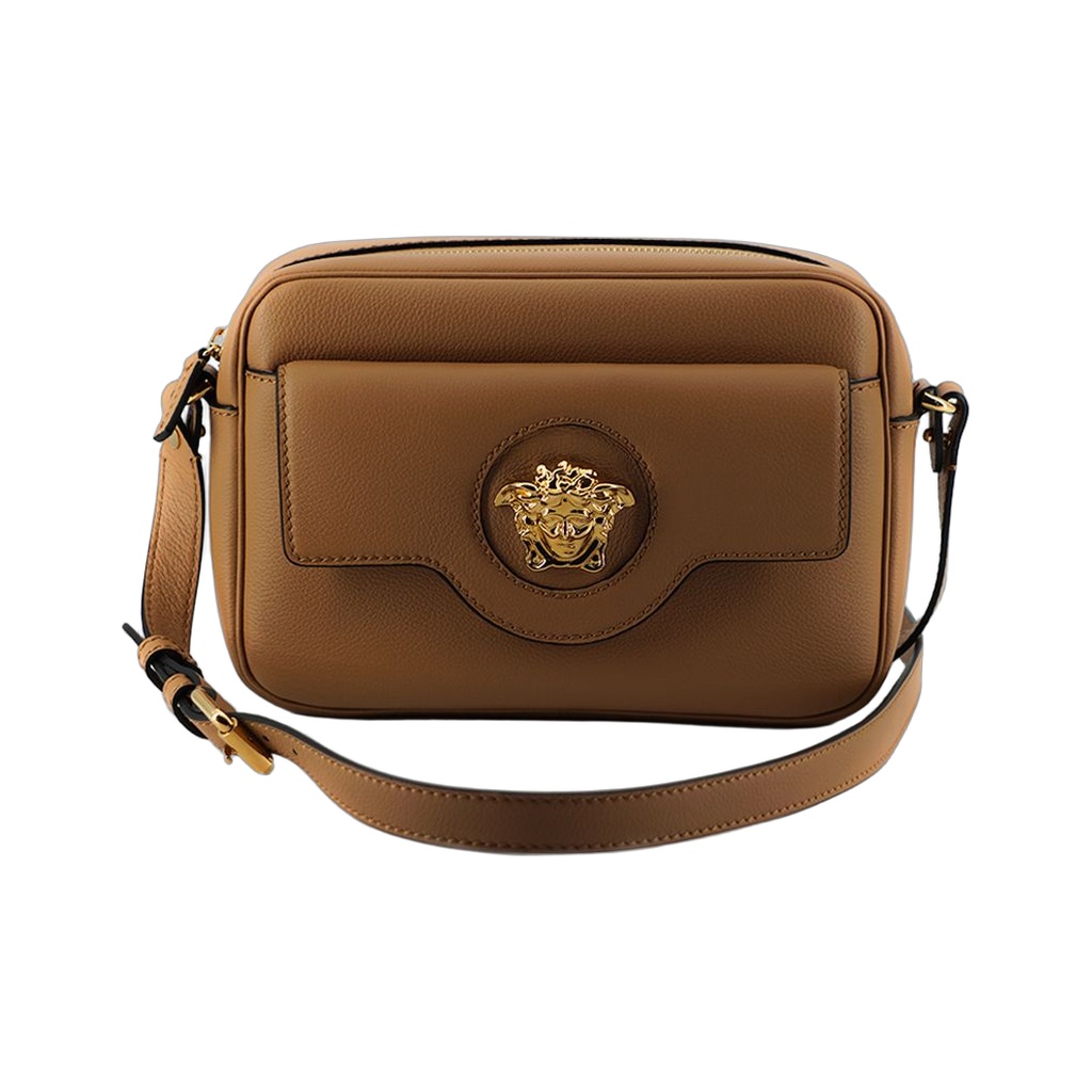 Elegant Brown Leather Camera Case Shoulder Bag