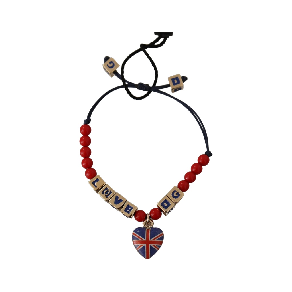 Elegant Blue, Red Glass & Zama Bracelet