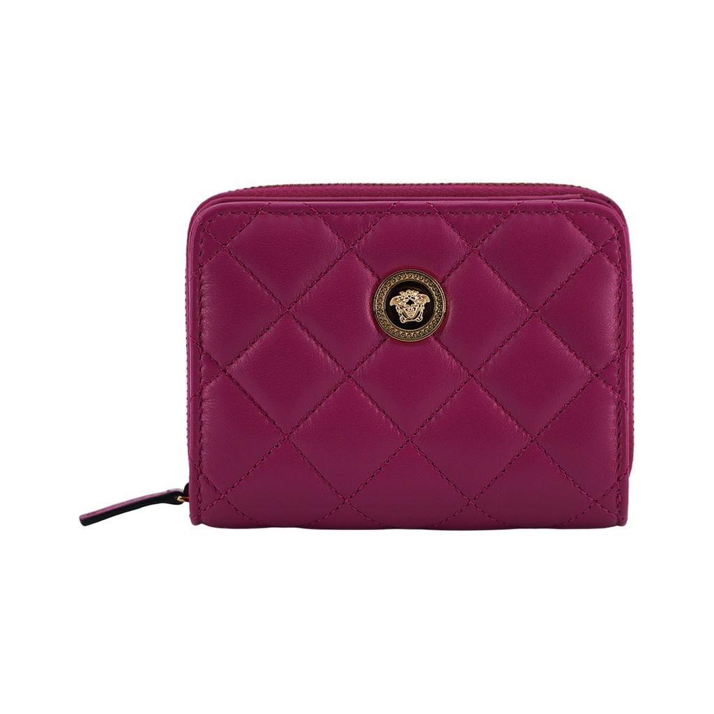 Elegant Purple Quilted Leather Wallet