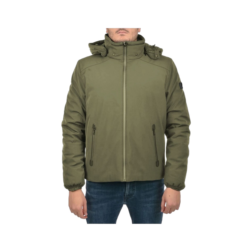 Green Nylon Men Jacket