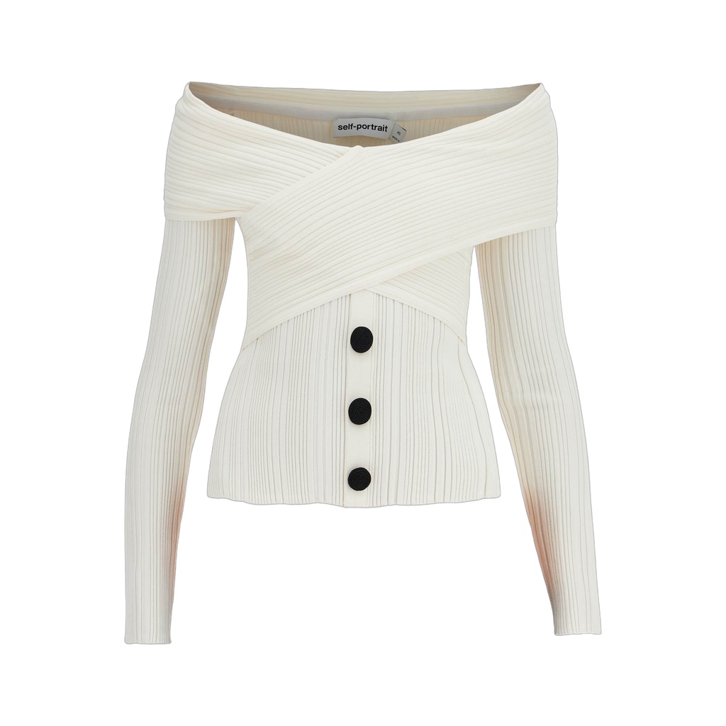 off-shoulder knit top