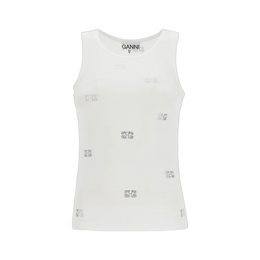 tank top with micro rhinest
