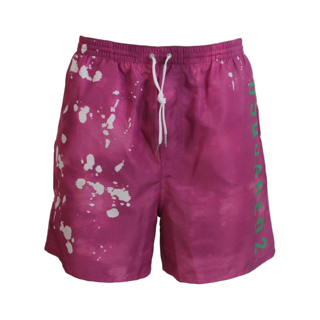 Pink Tie Dye Swim Shorts Boxer