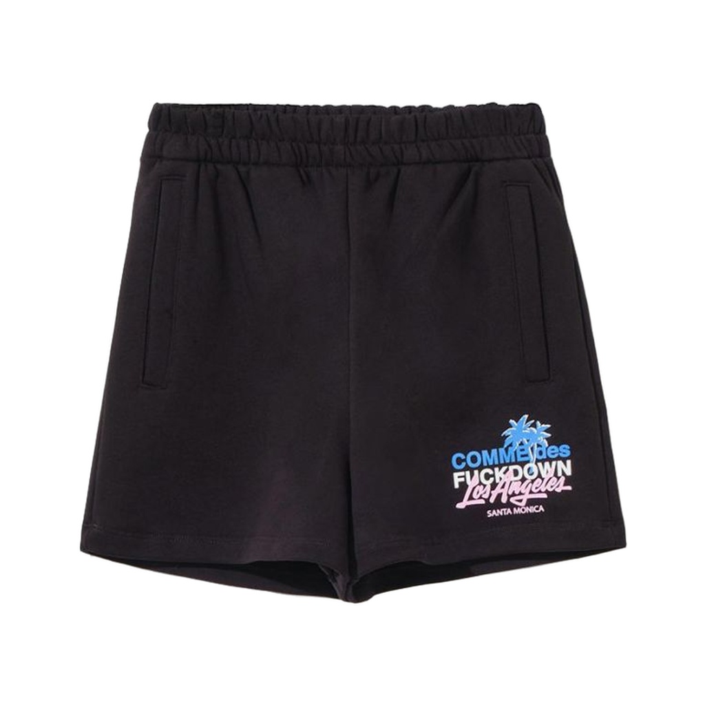 Chic Black Cotton Shorts with Side Pockets