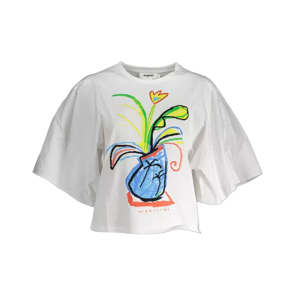 White Cotton Women Top