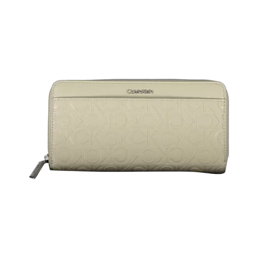 Beige Polyethylene Women Wallet
