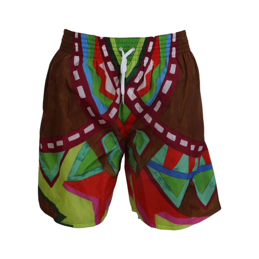 Multicolor Printed Men Beachwear Swimwear Short