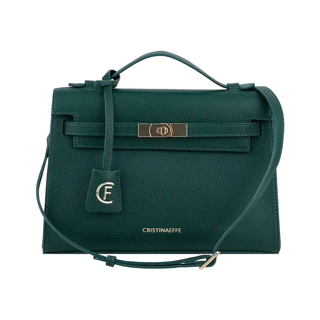 Green Artificial Leather Women Crossbody Bag